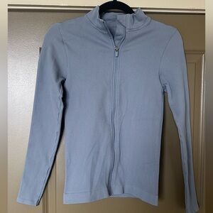 Fabletics Light Blue Zip-Up Athletic Jacket